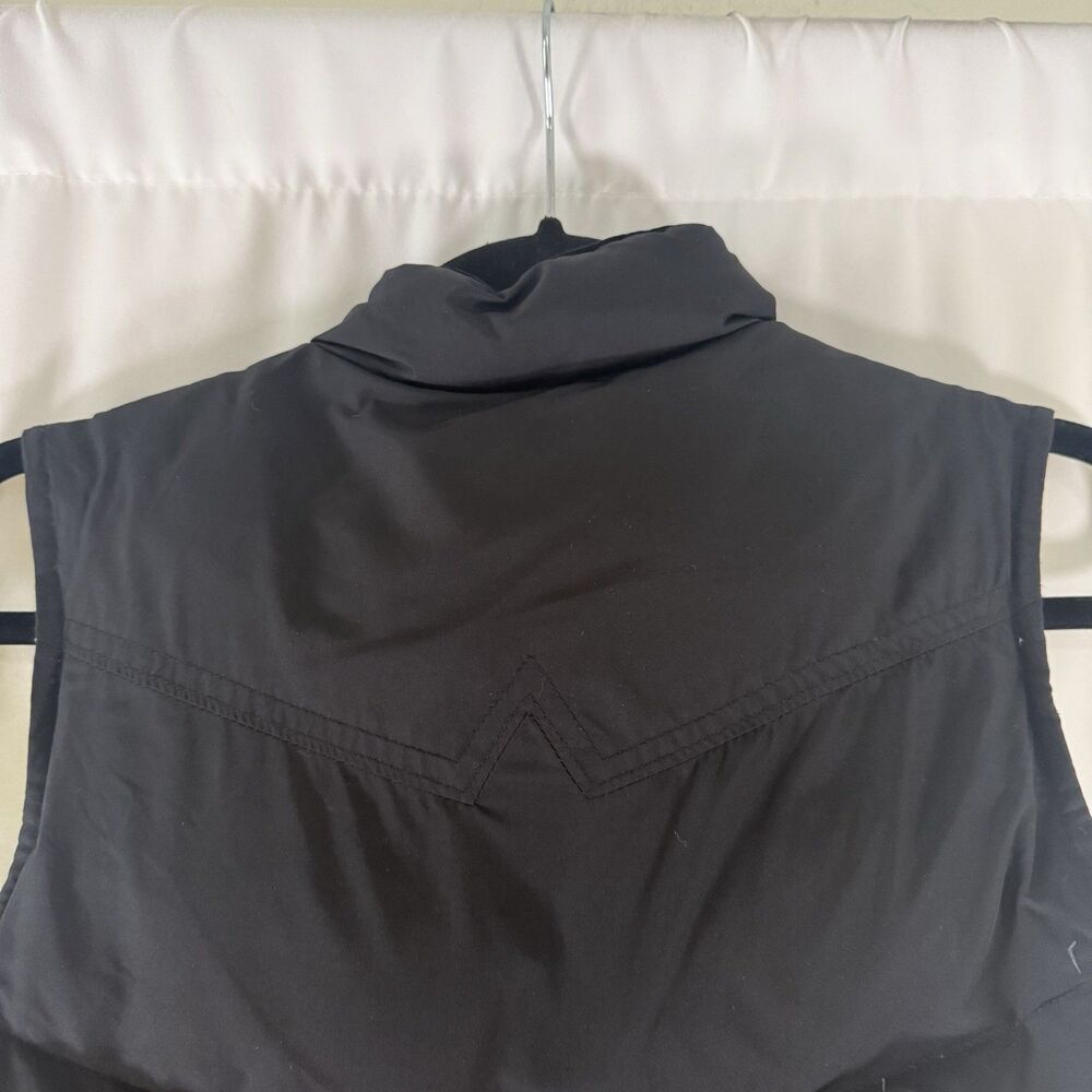 Gap Down Puffer Vest Women's XS Black Snap Front Turtleneck Sleeveless - Picture 7 of 9